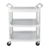 Rubbermaid FG342488O 3-Shelf Utility Cart With Swivel Casters